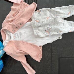 Carter's Pink and Gray Kids Matching Set